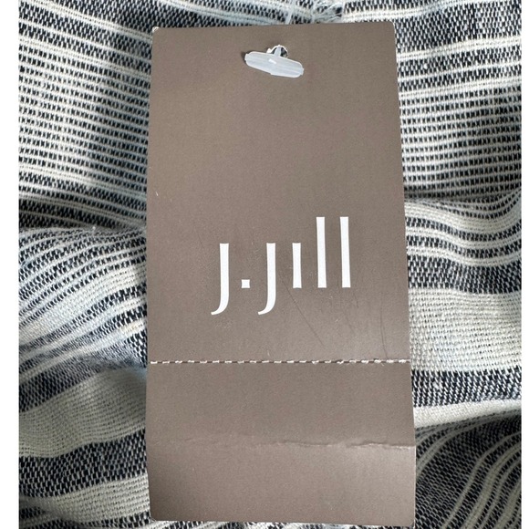 J Jill Black cream Striped Linen Cotton Blend Lounge Shorts Women's 3X - Picture 6 of 9